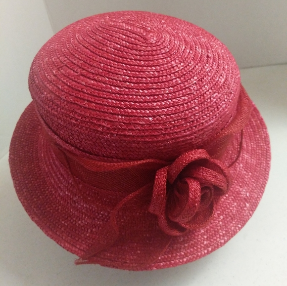 Hot Pink Straw Hat Cosplay Costume - Picture 7 of 10
